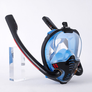 Masque de plongée intégral à double tube en silicone liquide et verre trempé pour adultes - Product Image 2