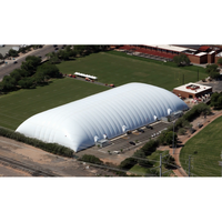Dôme d'air temporaire pour le stockage d'équipements de chantier, installation rapide, hangar d'atelier gonflable avec système de ventilation