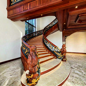 Barandillas Modernas de Hierro Fundido para Escaleras, Balaustres Metálicos Ornamentados, Resistentes al Óxido, Instalación DIY, Uso en Escaleras Interiores de Apartamentos, Marca KHP - Product Image 1