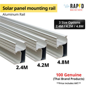 Riel de aluminio de montaje solar Paneles solares de 4,8 M Producto de marca superior tailandés Ventas al por mayor de la fábrica de Tailandia OEM es aceptable - Product Image 5