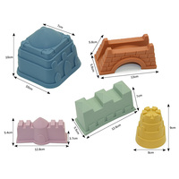 Moules à sable en silicone pour enfants et tout-petits, design original Wolfe, antiadhésifs, pour jouer en extérieur, sur la plage