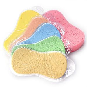 Éponge compressée en forme de visage souriant, couleurs assorties, pour lavage de voiture, vaisselle, nettoyage de cuisine, gomme magique en pâte de bois - Product Image 1