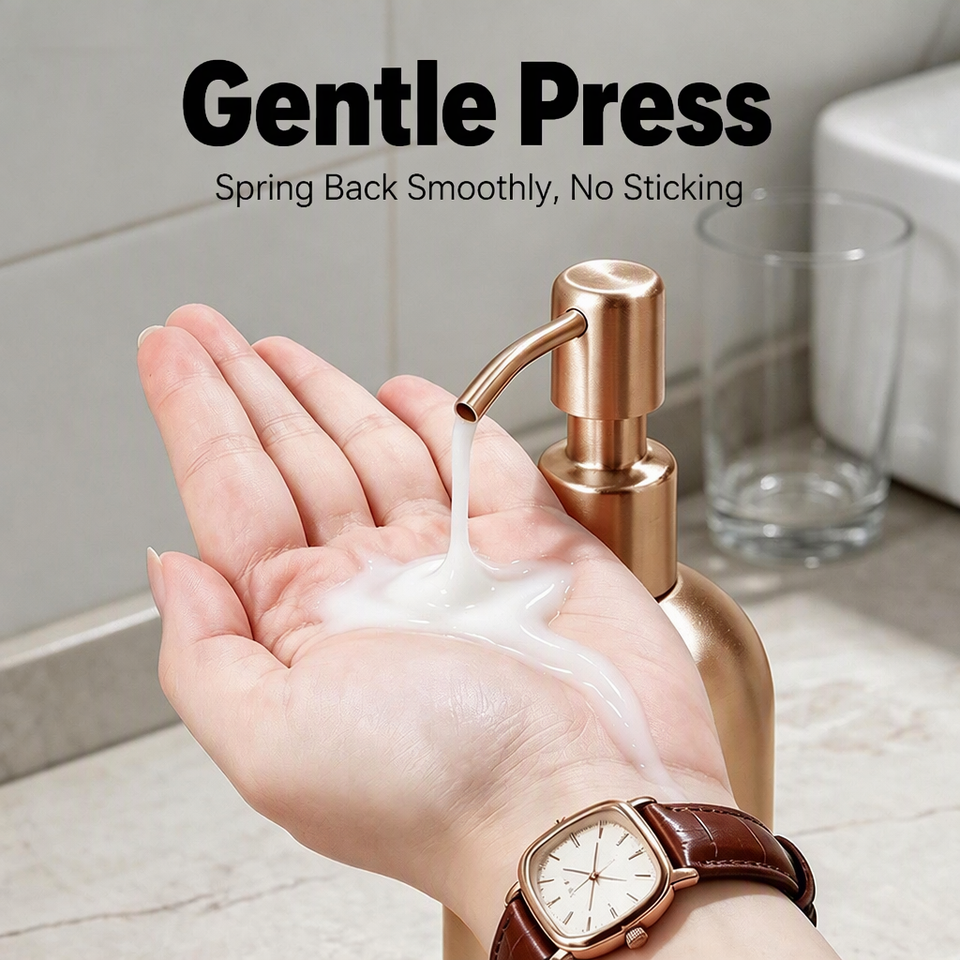 Sample Clock Hand 304 Stainless Steel Nordic Style Push-Type Hand Soap Dispenser Luxury ...