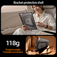 Étui de tablette de luxe invisible pliable antichoc pour iPad Air 13 et iPad Pro 13 pouces avec support pour stylet