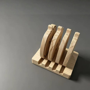 Posavasos de madera con forma de calabaza, decoraciones redondas ecológicas para el escritorio, alfombrillas de café para cocina, tema de Halloween - Product Image 4