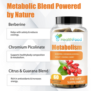 Factory Customization Organic <b>Metabolism</b> Capsules Boost <b>Metabolism</b> Incrtease Energy Herbal Supplement Weight Loss Capsules - Product Image 4