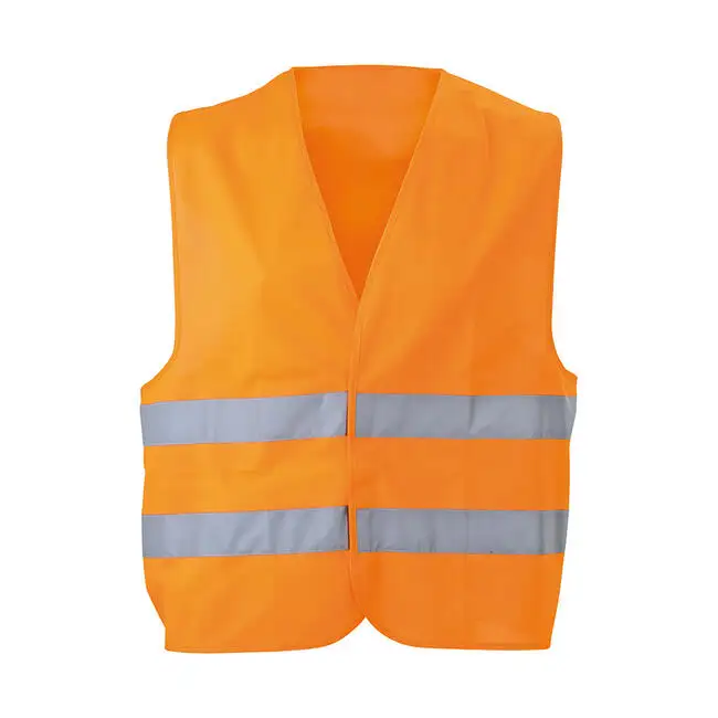 Gilet da lavoro arancione con logo personalizzato gilet di sicurezza catarifrangente unisex