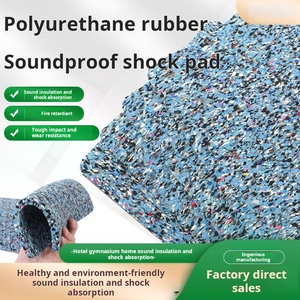 Alfombrilla de goma insonorizada Almohadilla de amortiguación de vibraciones de poliuretano Espuma de reducción de ruido acústico Barrera de sonido de construcción - Product Image 3