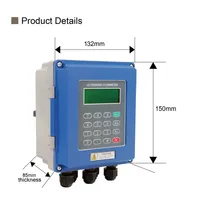 Appareil numérique mural à pince RS485 Modbus 4-20mA DN25-DN6000 pour eaux usées débitmètre ultrasonique