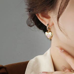 Pendientes de Botón Geométricos de Lujo Europeo Americano con Circonita, Plata Tibetana, Regalo Nuevo y Elegante, Venta al por Mayor - Product Image 5