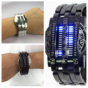 <span class=keywords><strong>Reloj</strong></span> Deportivo de Lujo para Hombre, de Acero Inoxidable, con Pantalla LED Binaria Azul, Luminoso, Resistente al Agua, Esfera Digital, Caja de Aleación, Estilo Moderno - Product Image 6