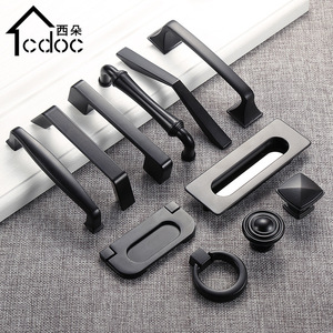 Tedoc Furniture Handle And <b>Knob</b> <b>Black</b> Zinc Alloy Modern Cabinet Door Drawer Hardware Bar Shape Durable - Product Image 2