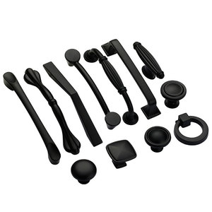 Lideshi Furniture Handles <b>Black</b> Cabinet Drawer Pulls Bar <b>Knobs</b> Door Hardware Durable - Product Image 3
