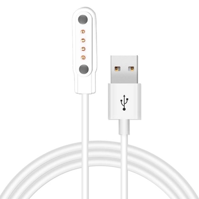 Universal Smart Watch Charging Cable USB to 4PIN Magnetic Plug Adsorption Charging Data Cable for 4pin 7.62 Pitch Smart Watches