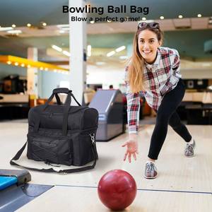 Bolsa de Lona para Equipo de Boliche, Espaciosa, Resistente y Organizada para Bolas, Zapatos y Accesorios de Boliche, Ideal para Entusiastas del Boliche - Product Image 6