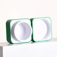 Pot de crème en plastique PP à double paroi pour emballage de gel cosmétique pour ongles Pot en plastique avec capuchon plaqué or
