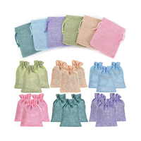 Sacs de rangement en jute et lin personnalisés avec cordon de serrage, sacs cadeaux de Noël pour bijoux, vente en gros