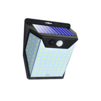 Lampu Dinding Luar Ruangan LED Tenaga Surya Modern dengan Sensor Gerak untuk Pagar Taman Tahan Air Surya Square PC