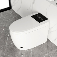 Maison Toilette intelligente tout-en-un avec chasse d'eau automatique et anti-éclaboussures Séchage automatique Commande vocale via télécommande sans fil