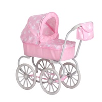 Grandes roues wagon nouveauté style classique poupée de luxe enfant jouet vente chaude belle bébé poupée poussette landau
