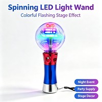 Baguette LED rotative en gros, boule lumineuse portative clignotante, décoration de fête pour discothèque, fournitures en vrac pour soirées rave