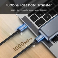 Cable USB 3,1 a tipo C 5A PD 100W Cable DE DATOS rápido para Macbook Pro 10Gbps Cable rápido tipo C de para Samsung S10 Note20