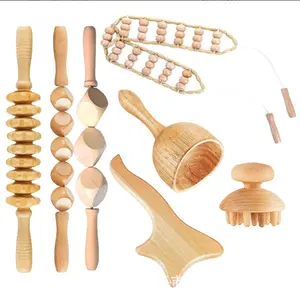 Fair Hot Selling Wood Therapy Tools Wooden Massage Roller For Body Shaping Fatigue Removal