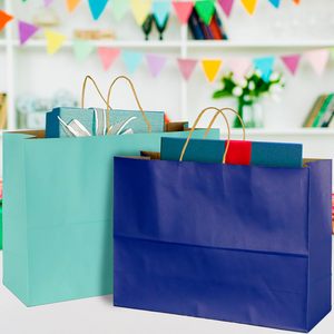 Bolsa de Papel Kraft Multicolor, Bolsa de Regalo Gruesa, Bolsa de Papel para Envolver Regalos y Compras - Product Image 5