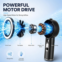 Kipas Turbo Genggam Portabel dengan Pendingin Udara Kabut, Kipas Bertenaga 26000 RPM, Kecepatan Dapat Diatur 1-199, Kipas Pribadi untuk Penggunaan di Mobil dan Luar Ruangan