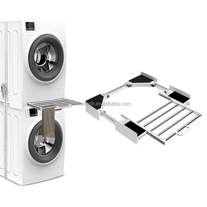 Kit de superposition pour lave-linge et sèche-linge, réglable, avec étagère de séchage escamotable, très vendu - Product Image 3