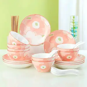 light luxury household ceramic tableware new eat rice soup bowl personalized oem dinnerware