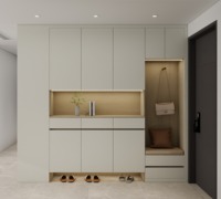 Mueble de almacenamiento de zapatos de madera portátil moderno grande para el hogar, oficina, entrada, sala de estar para aplicación de comedor