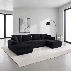 Muebles de Sala de Estar con MOQ Bajo, Sofá Cama en Forma de U, Moderno, Minimalista, sin Patas, Fácil de Transportar - Product Image 1