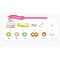 Ensemble de jeu de simulation de marché de donuts QS de haute qualité pour filles, incluant des donuts en plastique DIY qui changent de couleur, jouets créatifs pour jeux de rôle