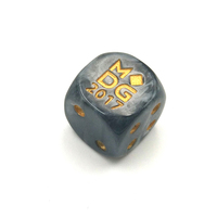 Vente en gros dés D6 à points colorés personnalisés dés carrés droits 10mm 16mm dés noirs blancs personnalisés