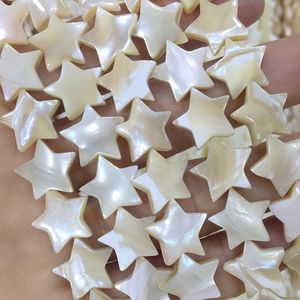 Wholesales נחמד כוכב צורת מעטפת חרוזים לשרשרות תכשיטי ביצוע לבן אמא של פרל עלה חרוזים MOP מעטפת עלה חרוזים - Product Image 2