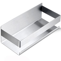 Étagère de rangement pour salle de bain, caddie de douche, en acier inoxydable, sans perçage, appareil adhésif, 1 pièce