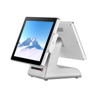Machine de point de vente Elanda durable à double écran à deux côtés 15 pouces Windows Point de vente POS PC tout en un systèmes de caisse enregistreuse POS