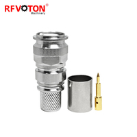 Connecteur coaxial RF en laiton et cuivre à sertir, mâle TNC, pour câble RG8 WTR400 H1000, conforme RoHS, en stock, directement de l'usine
