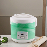 Cuisinière à riz électrique portable en acier inoxydable de haute qualité, sûre, avec revêtement antiadhésif et tasse doseuse pour usage domestique 1,1-2L