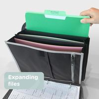 Échantillon gratuit, classeur à anneaux rond BSCI de 2 pouces avec poignée durable, plusieurs poches, organiseur de classeur scolaire, classeur à fermeture éclair