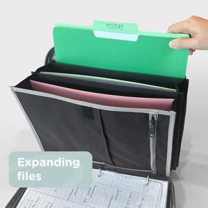 Échantillon gratuit, classeur à anneaux rond BSCI de 2 pouces avec poignée durable, plusieurs poches, organiseur de classeur scolaire, classeur à fermeture éclair - Product Image 2