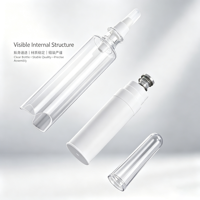 Flacon-serum airless OEM ODM personnalisé 5ml 10ml argenté pour ampoule cosmétique, soin des yeux, crème et sérum pour le visage