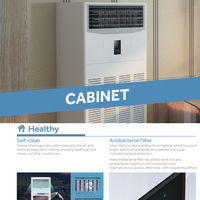 4HP 5HP 10HP 220V 50HZ 60HZ Onduleur Refroidissement Seulement Haier Armoire Plancher Debout Climatiseur