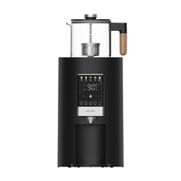 Nouvelle conception Hotsy : Machine à samovar, mini bouilloire électrique portable avec poignée en bois et ensemble théière avec plateau