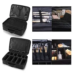 Personalizado profesional Durable 3 capa de maquillaje de viaje de almacenamiento caso esponja divisores acolchados EVA bolsa de cosméticos