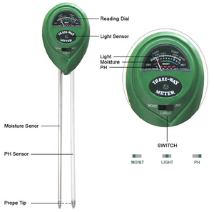 3 में 1 मिट्टी पीएच मीटर सूरज की रोशनी पीएच परीक्षक उद्यान फूल मृदा नमी सेंसर मीटर पौधों अम्लता आर्द्रता पीएच मॉनिटर डिटेक्टर - Product Image 3