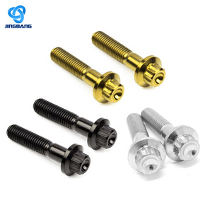 Boulons <span class=keywords><strong>de</strong></span> moyeu Torx à bride centrale <span class=keywords><strong>M16</strong></span> chariots élévateurs 1007708 goujons bride M10X125 poulie et écrou boulon boulons écrous <span class=keywords><strong>de</strong></span> <span class=keywords><strong>roue</strong></span> en titane - Product Image 2