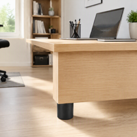 Pieds de meubles en plastique noirs, pieds de canapé de remplacement, design à visser pour canapé, lit, armoire, table