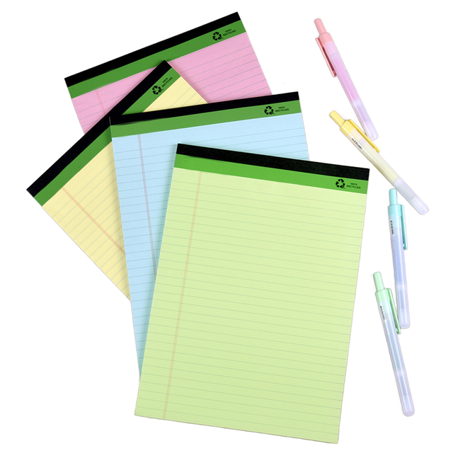 A4 School Office High Quality Memo Colorful Easy Tear Notepad Eco-paper Notebook Packages